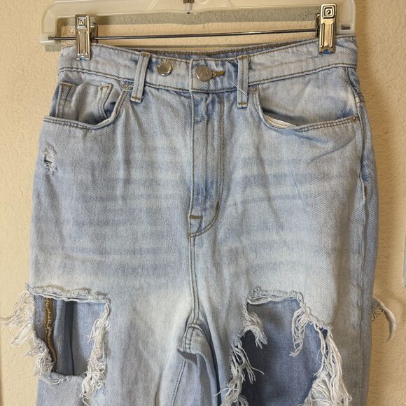 BDG Urban Outfitters Jeans Womens 26 Mom High Rise Thrashed Distressed Denim - Picture 3 of 7